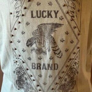 (NWT) Lucky Brand Graphic Tee w/ Silver Detailing SZ. S